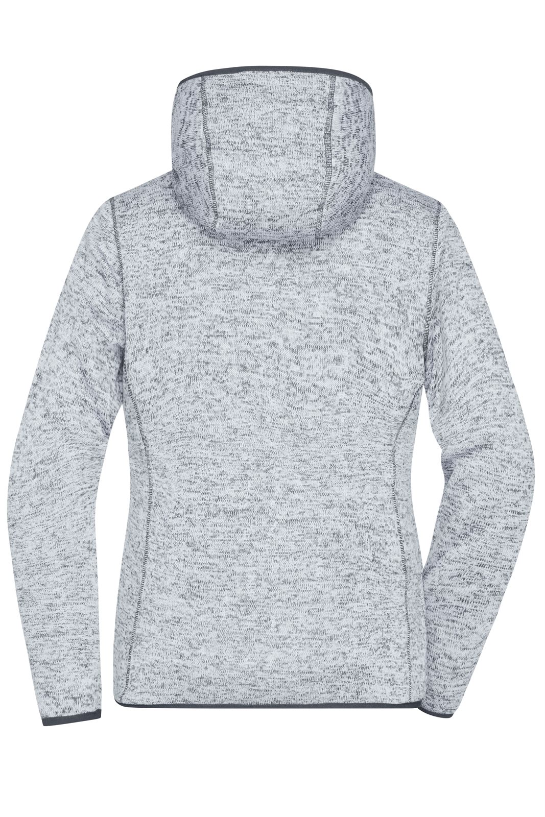 Jacke Damen Grau – Ladies' Knitted Fleece Hoody, Detailansicht