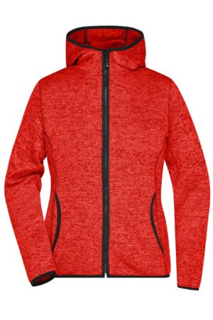 Jacke Damen Grau/Schwarz – Ladies' Knitted Fleece Hoody