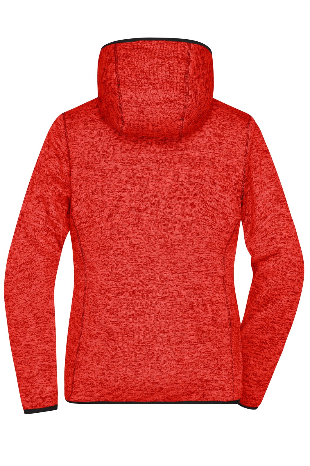 Jacke Damen Rot/Schwarz – Ladies' Knitted Fleece Hoody, Detailansicht