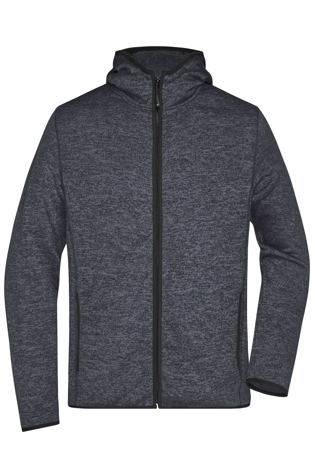 Jacke Herren Grau/Schwarz – Men's Knitted Fleece Hoody