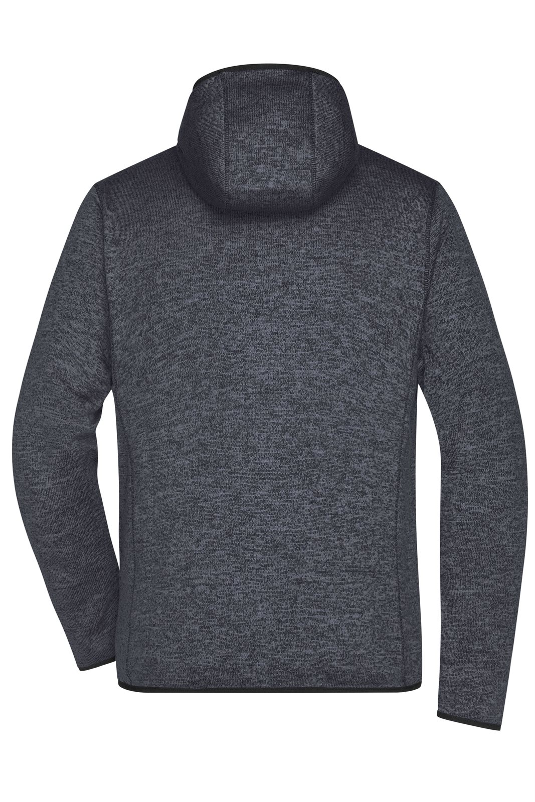 Jacke Herren Grau/Schwarz – Men's Knitted Fleece Hoody, Detailansicht