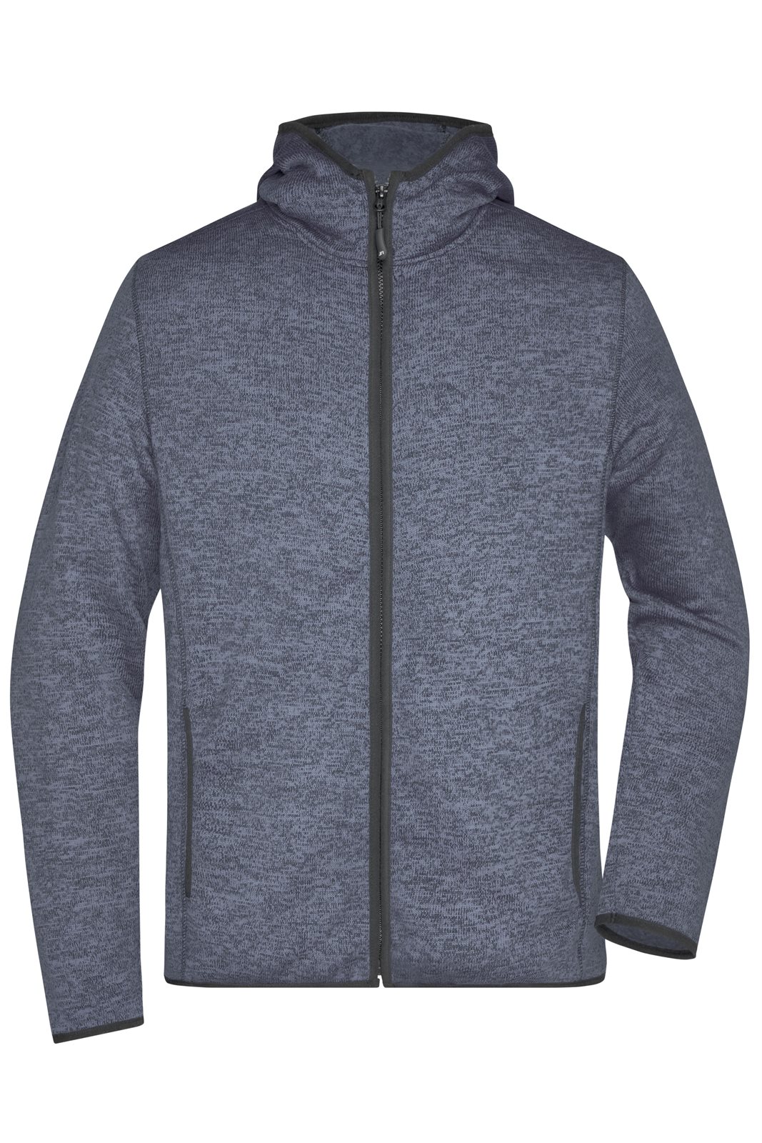 Jacke Herren Schwarz/Blau – Men's Knitted Fleece Hoody