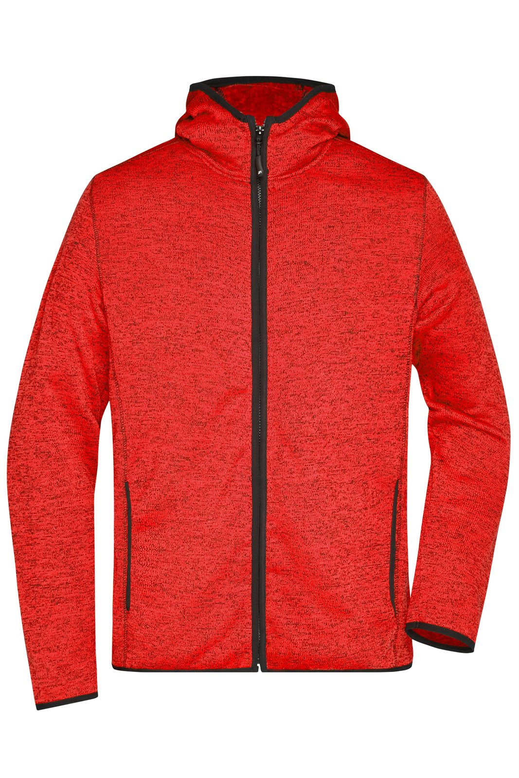 Jacke Herren Rot/Schwarz – Men's Knitted Fleece Hoody