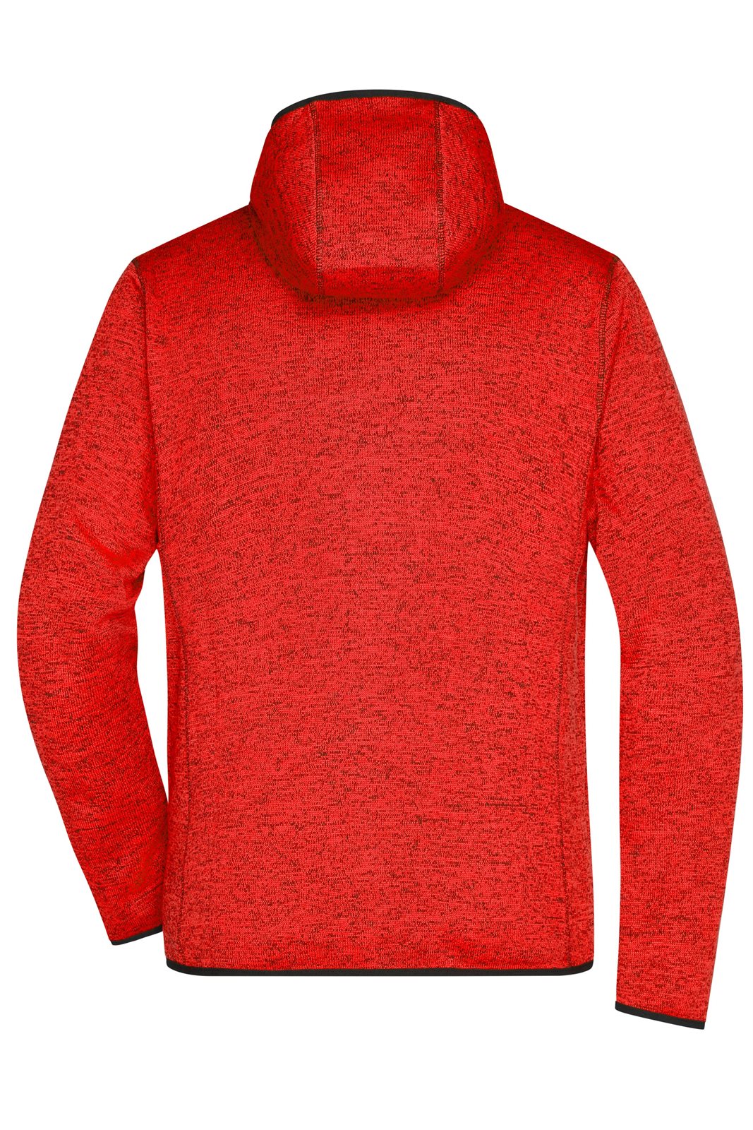 Jacke Herren Rot/Schwarz – Men's Knitted Fleece Hoody, Detailansicht