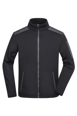 Jacke Herren Schwarz/Grau – Men's Knitted Fleece Jacket
