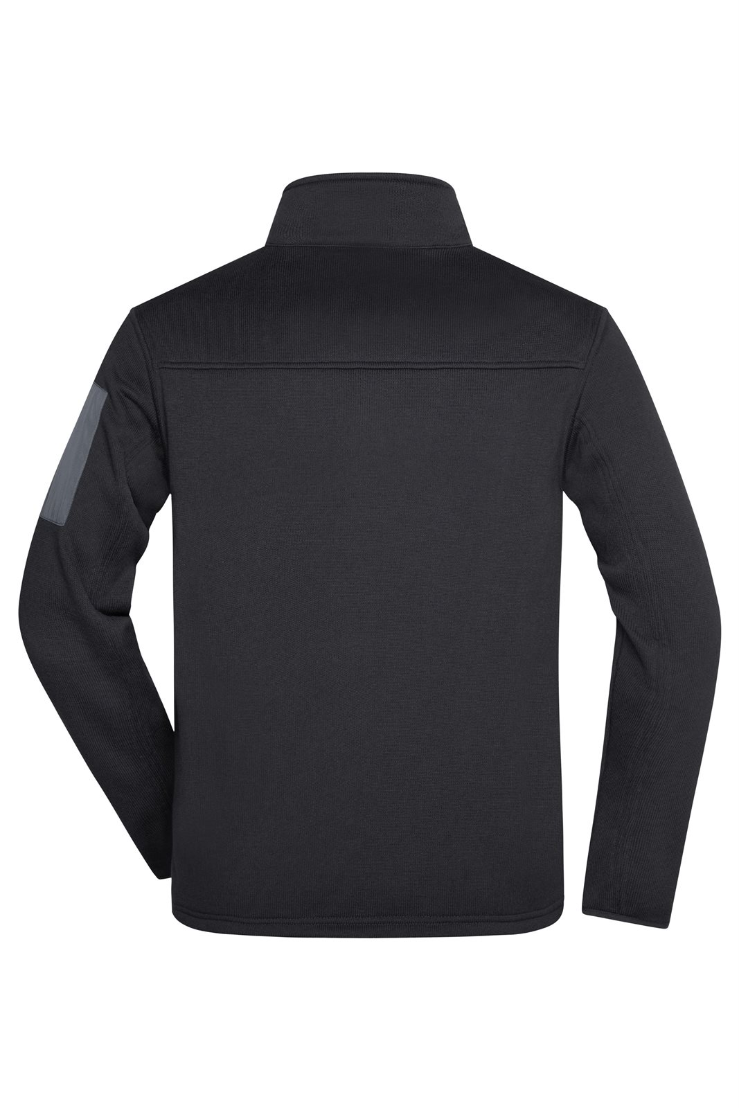 Jacke Herren Schwarz/Grau – Men's Knitted Fleece Jacket, Detailansicht