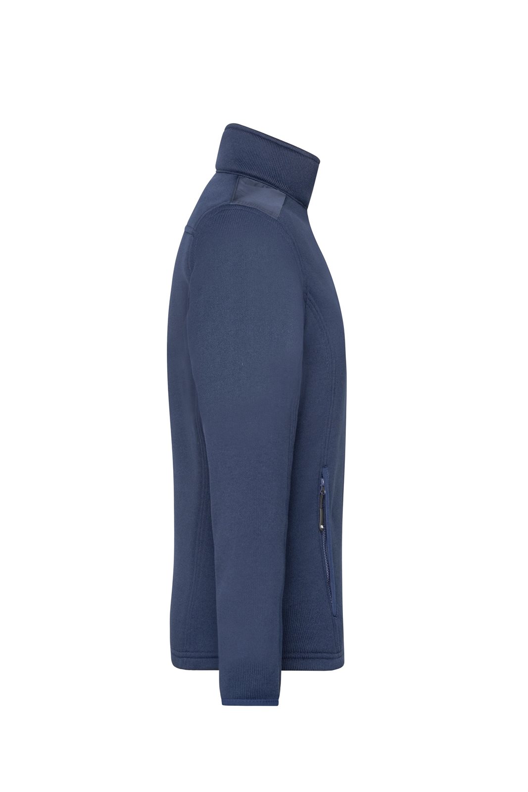 Jacke Herren Blau – Men's Knitted Fleece Jacket, Detailansicht