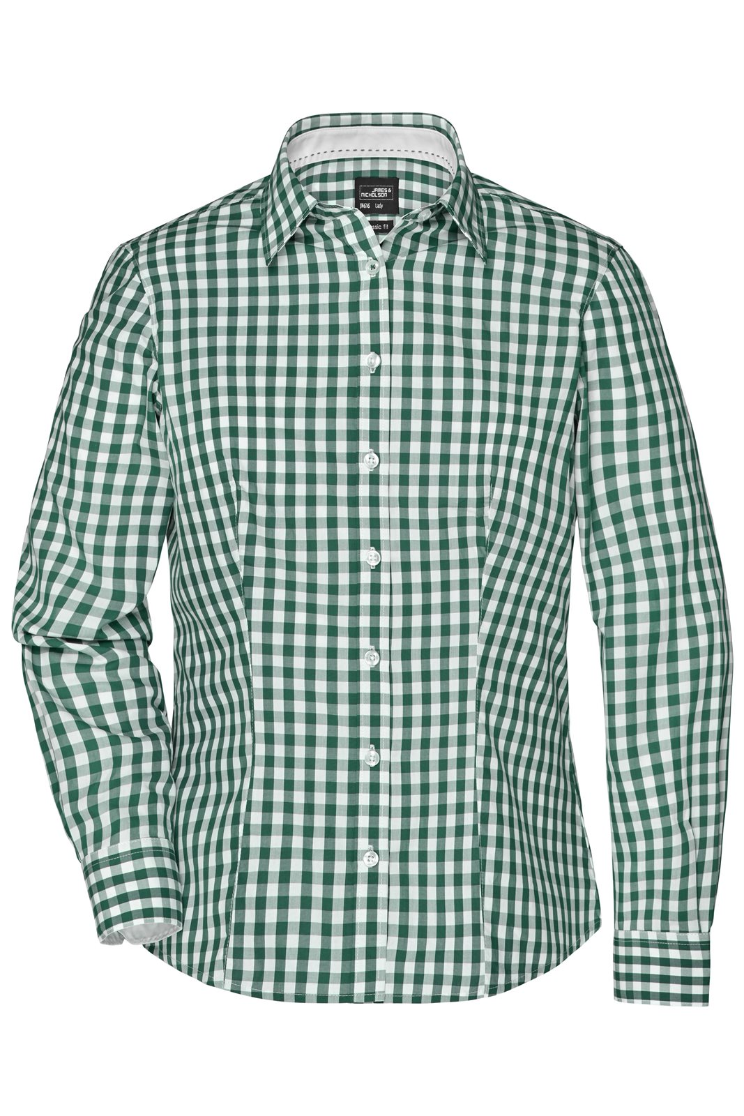 Hemd Damen Grün/Weiß – Ladies' Checked Blouse