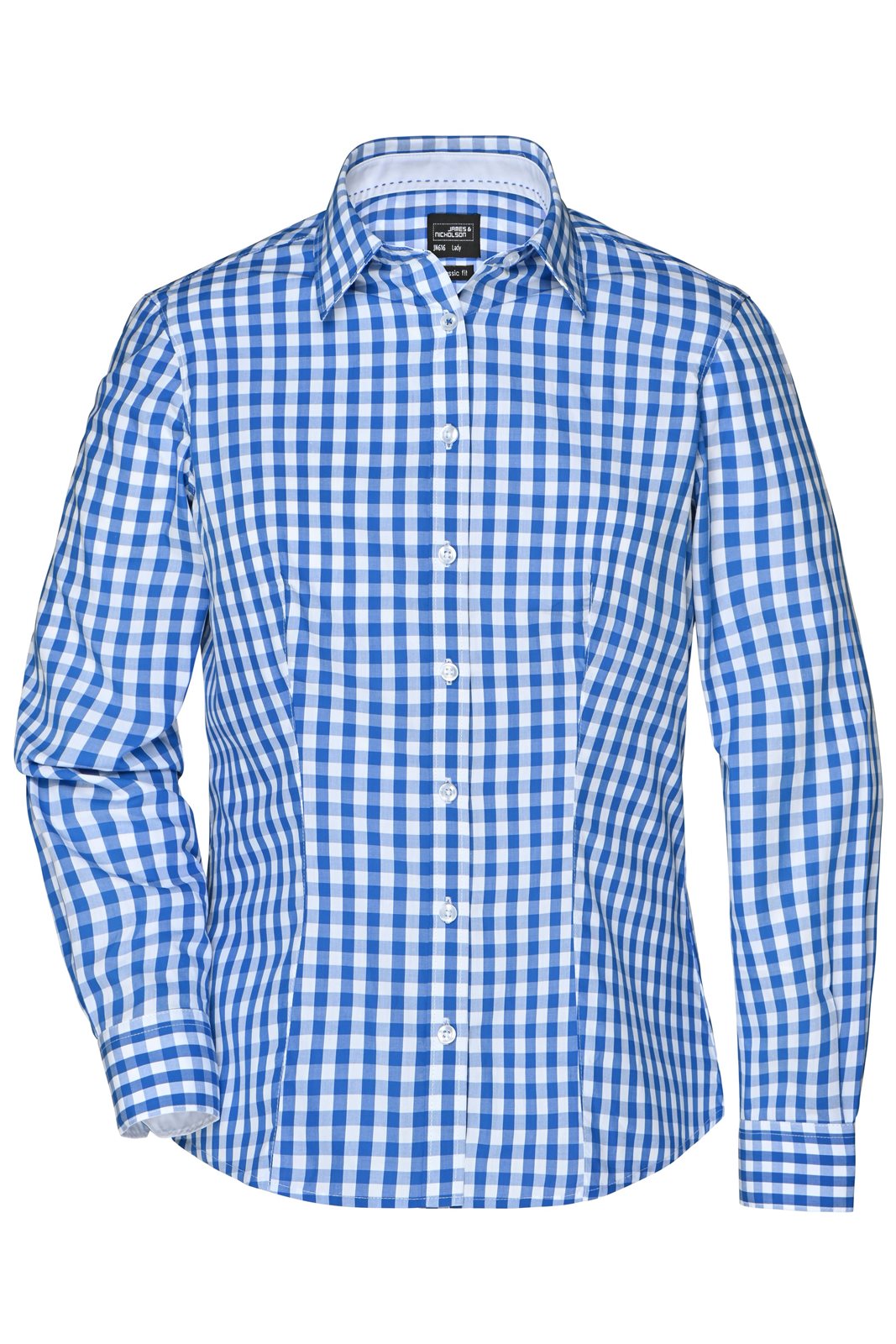 Hemd Damen Weiß/Blau – Ladies' Checked Blouse