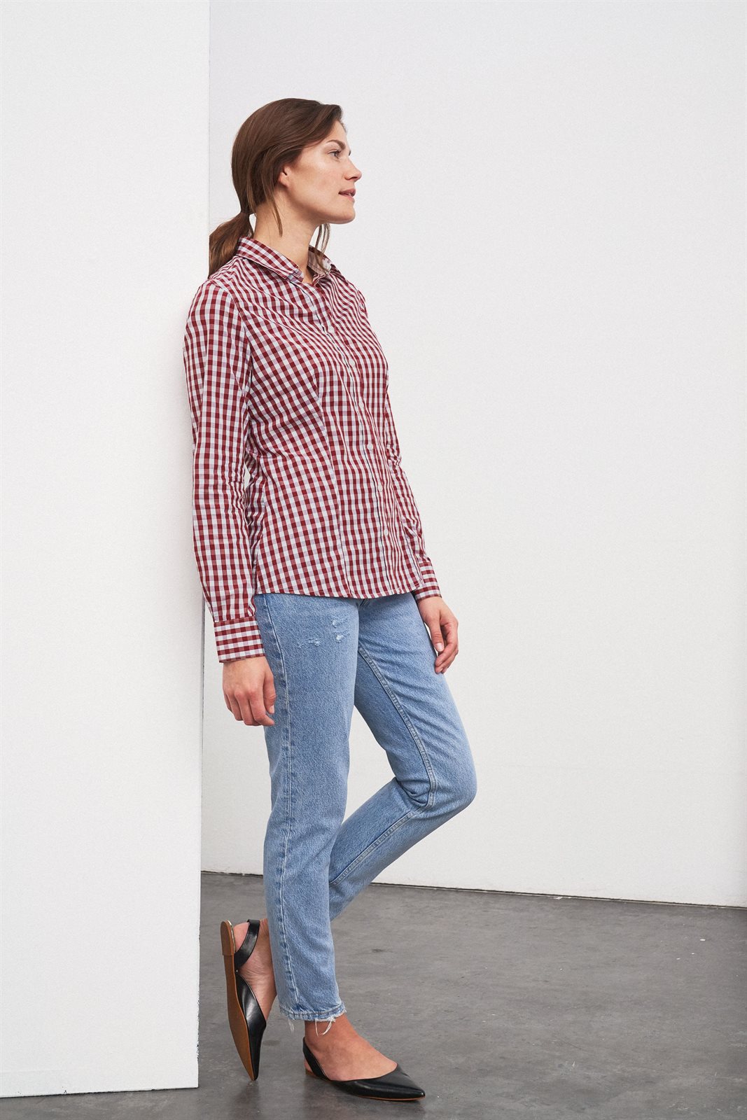 Hemd Damen – Ladies' Checked Blouse, Detailansicht
