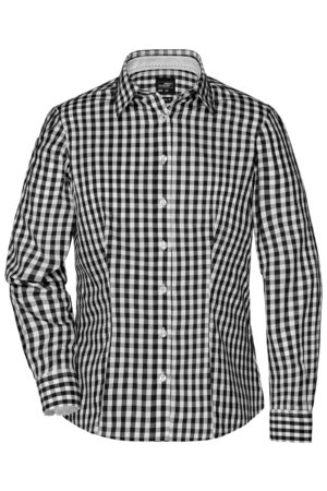 Hemd Damen Weiß/Schwarz – Ladies' Checked Blouse