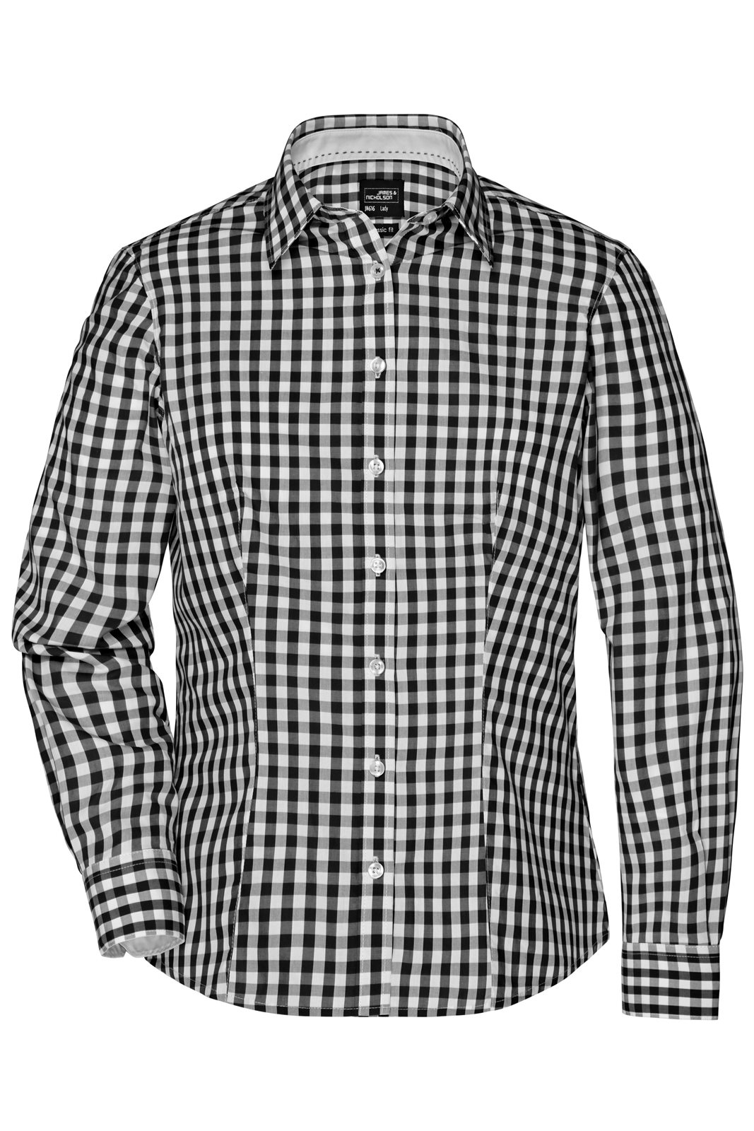 Hemd Damen Weiß/Schwarz – Ladies' Checked Blouse