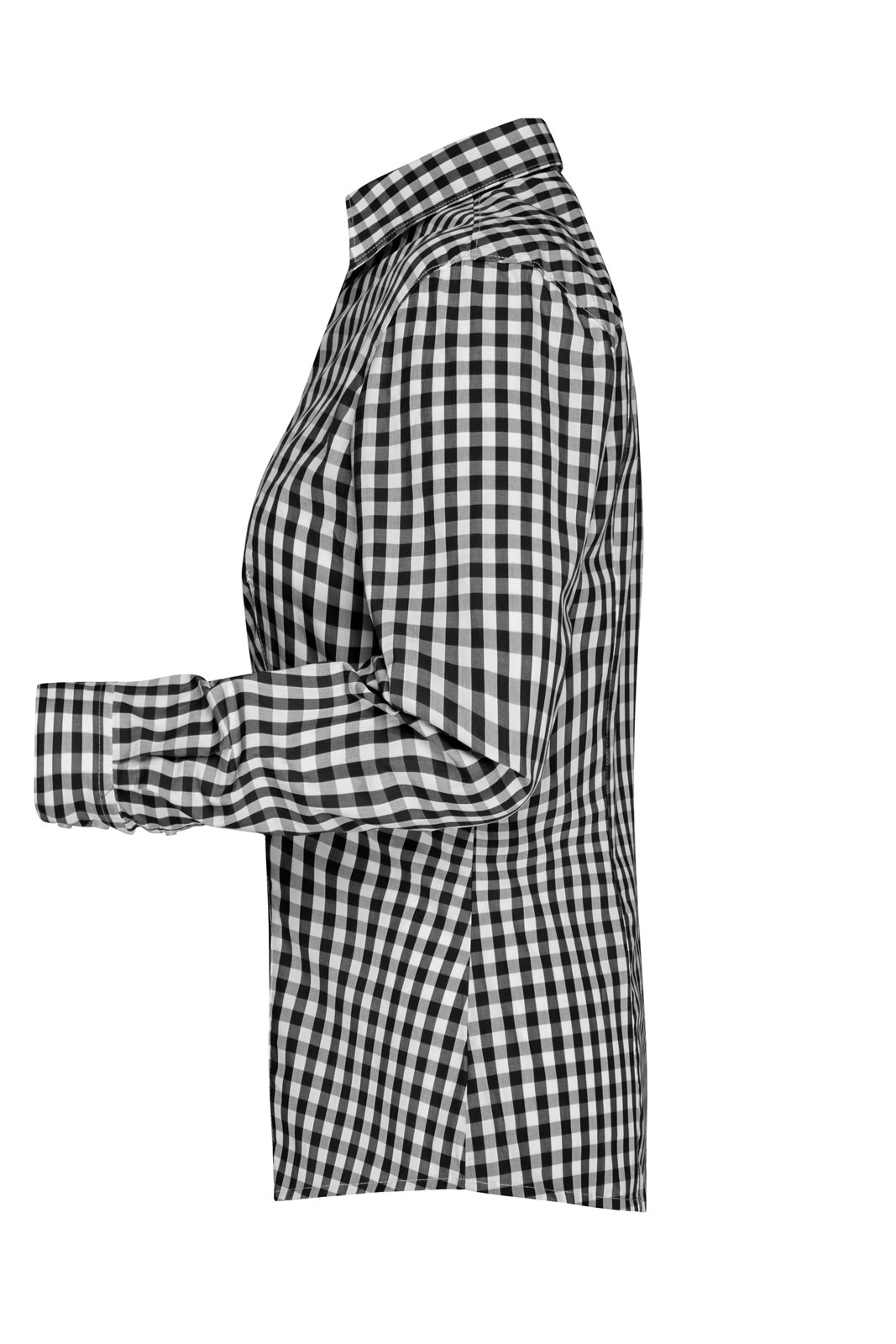 Hemd Damen Weiß/Schwarz – Ladies' Checked Blouse, Detailansicht