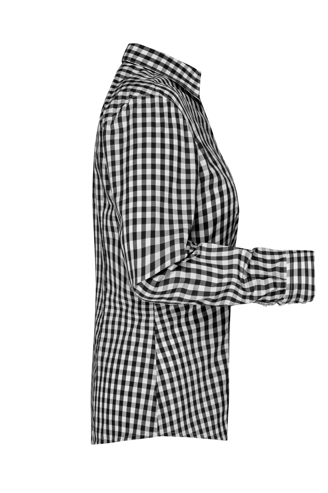 Hemd Damen Weiß/Schwarz – Ladies' Checked Blouse, Detailansicht
