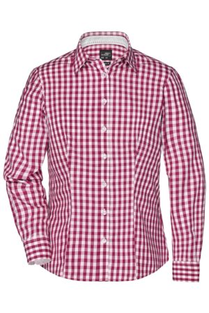 Hemd Damen Weiß/Schwarz – Ladies' Checked Blouse
