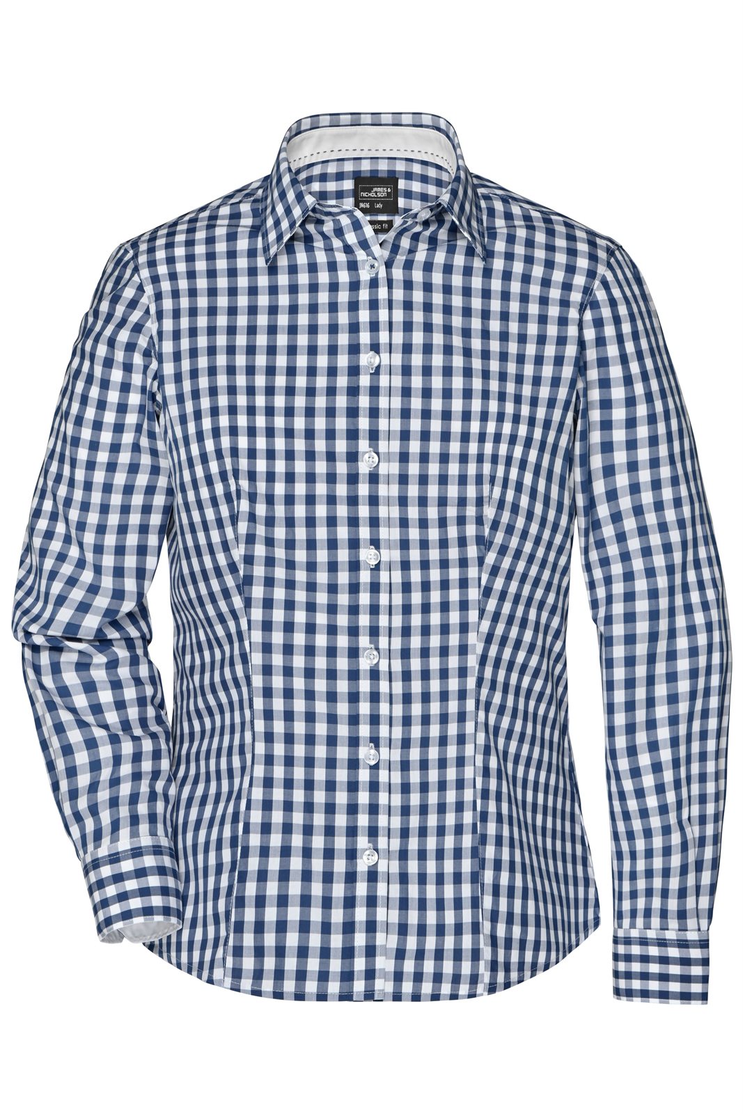 Hemd Damen Weiß/Blau – Ladies' Checked Blouse