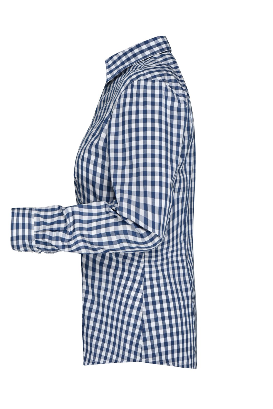 Hemd Damen Weiß/Blau – Ladies' Checked Blouse, Detailansicht