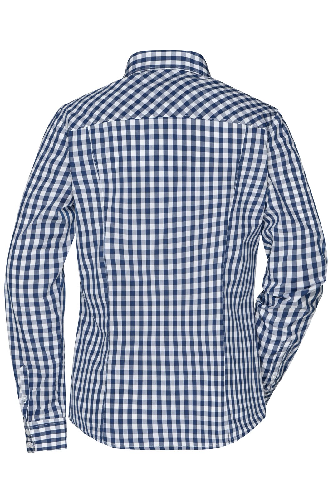 Hemd Damen Weiß/Blau – Ladies' Checked Blouse, Detailansicht