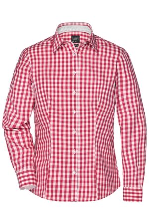 Hemd Damen Weiß/Schwarz – Ladies' Checked Blouse