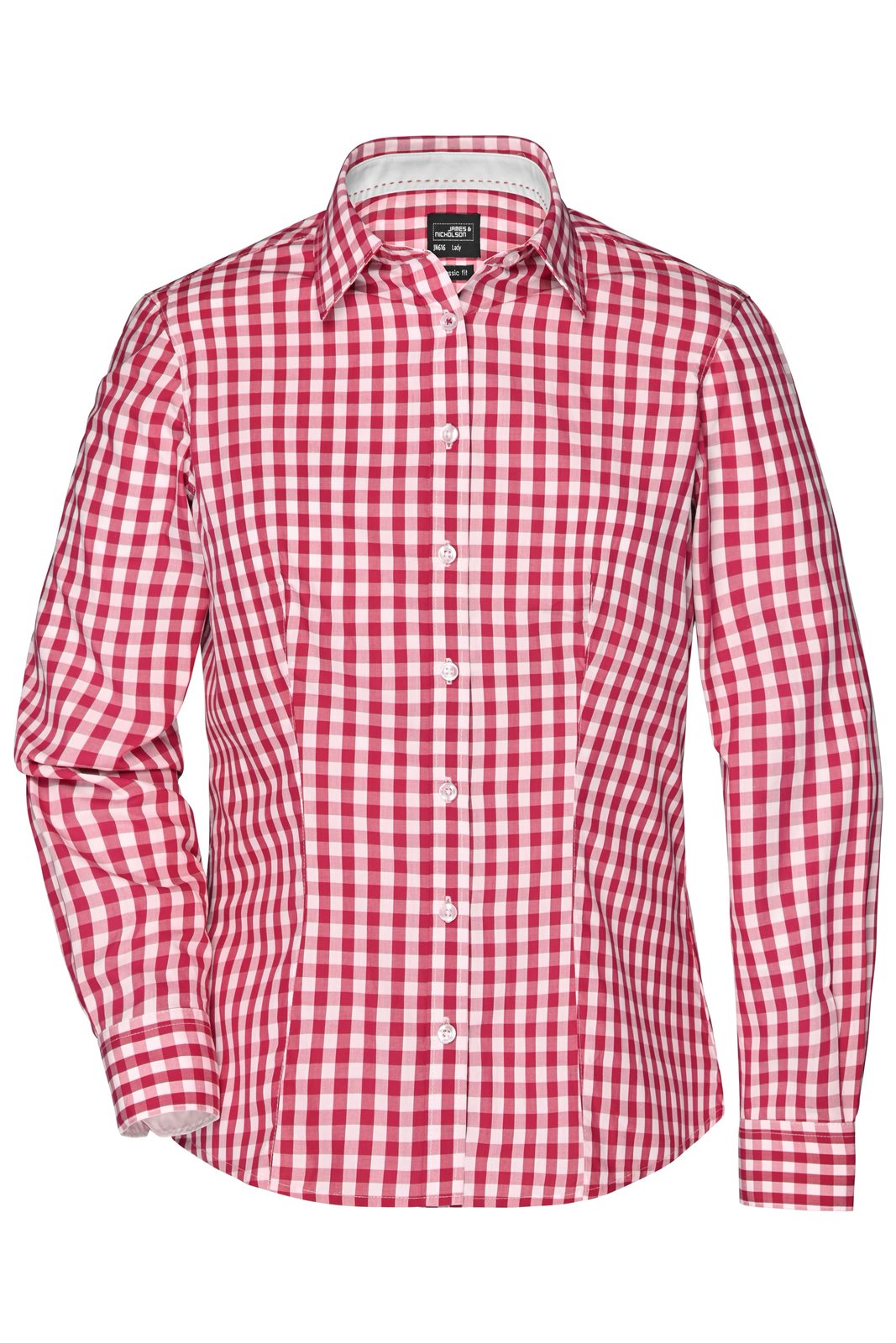 Hemd Damen Weiß/Rot – Ladies' Checked Blouse
