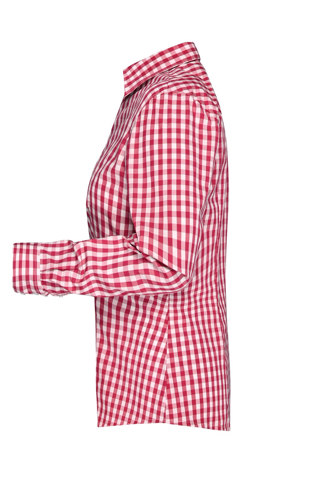 Hemd Damen Weiß/Rot – Ladies' Checked Blouse, Detailansicht