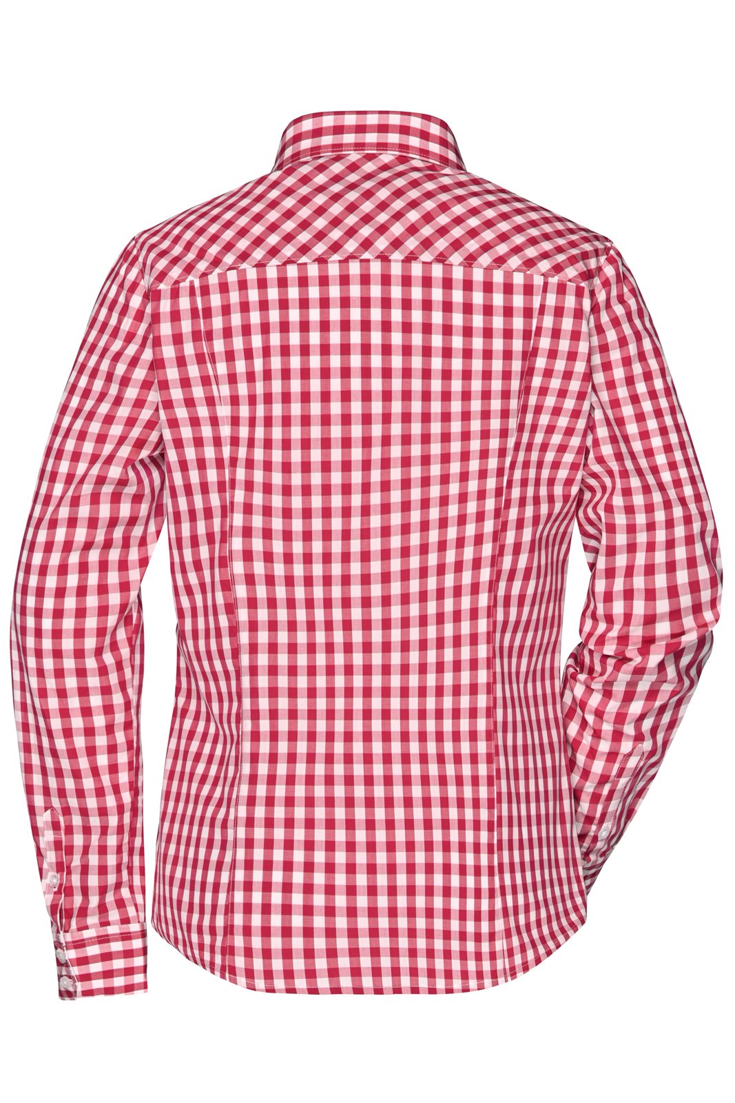 Hemd Damen Weiß/Rot – Ladies' Checked Blouse, Detailansicht