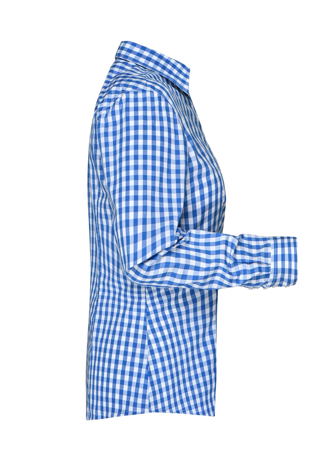 Hemd Damen Weiß/Blau – Ladies' Checked Blouse, Detailansicht