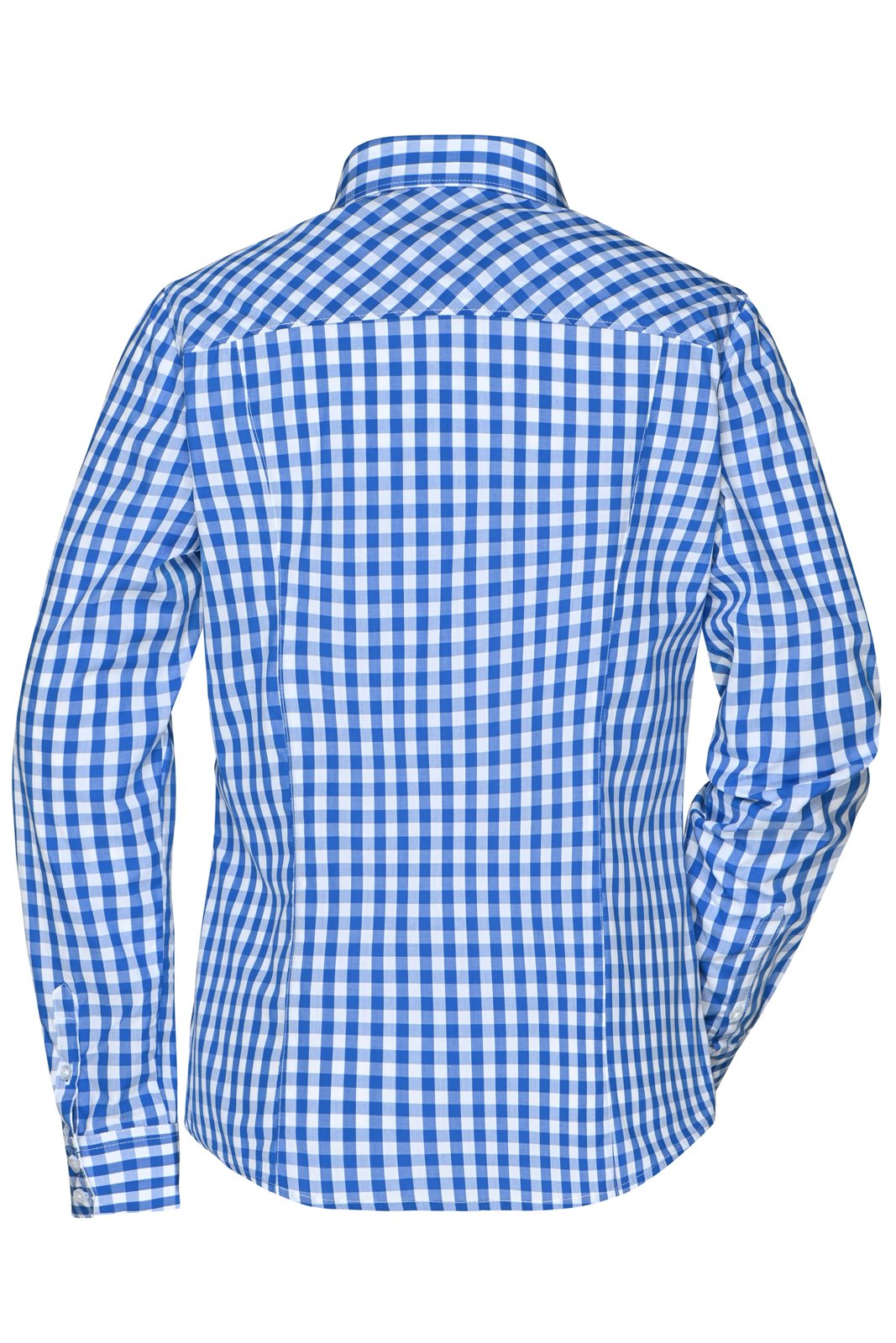 Hemd Damen Weiß/Blau – Ladies' Checked Blouse, Detailansicht