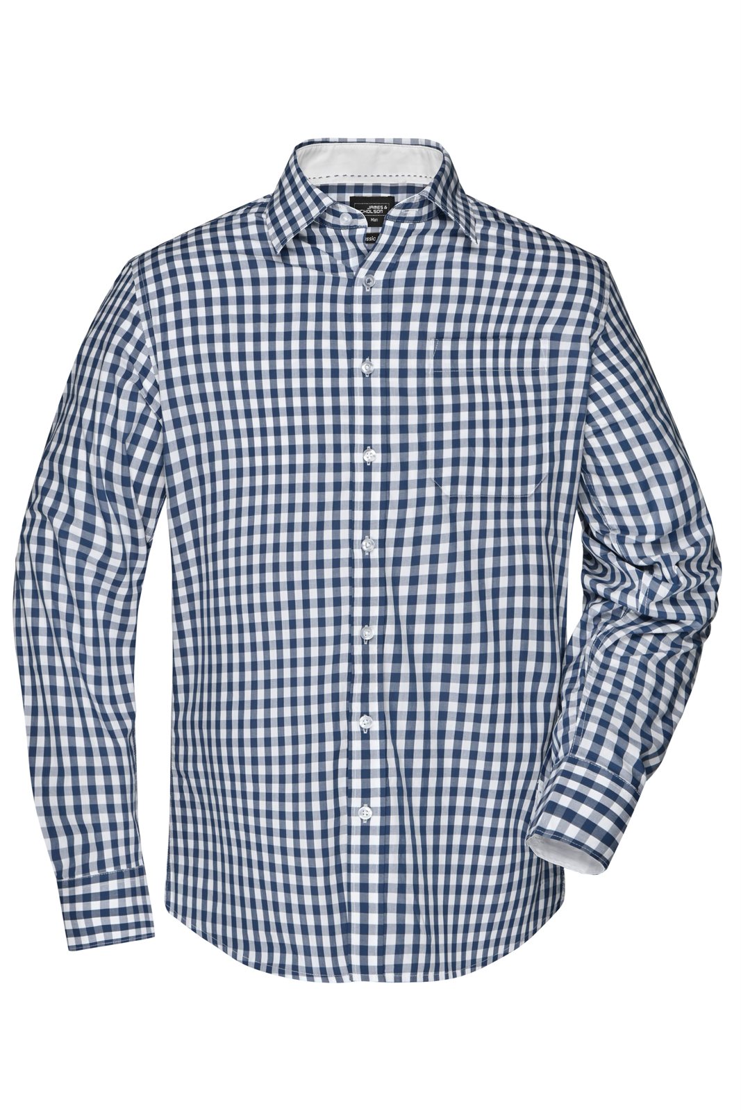 Hemd Herren Weiß/Blau – Men's Checked Shirt