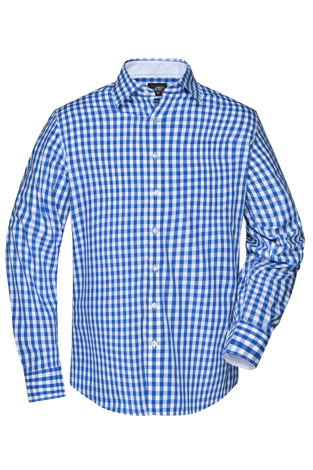 Hemd Herren Weiß/Blau – Men's Checked Shirt