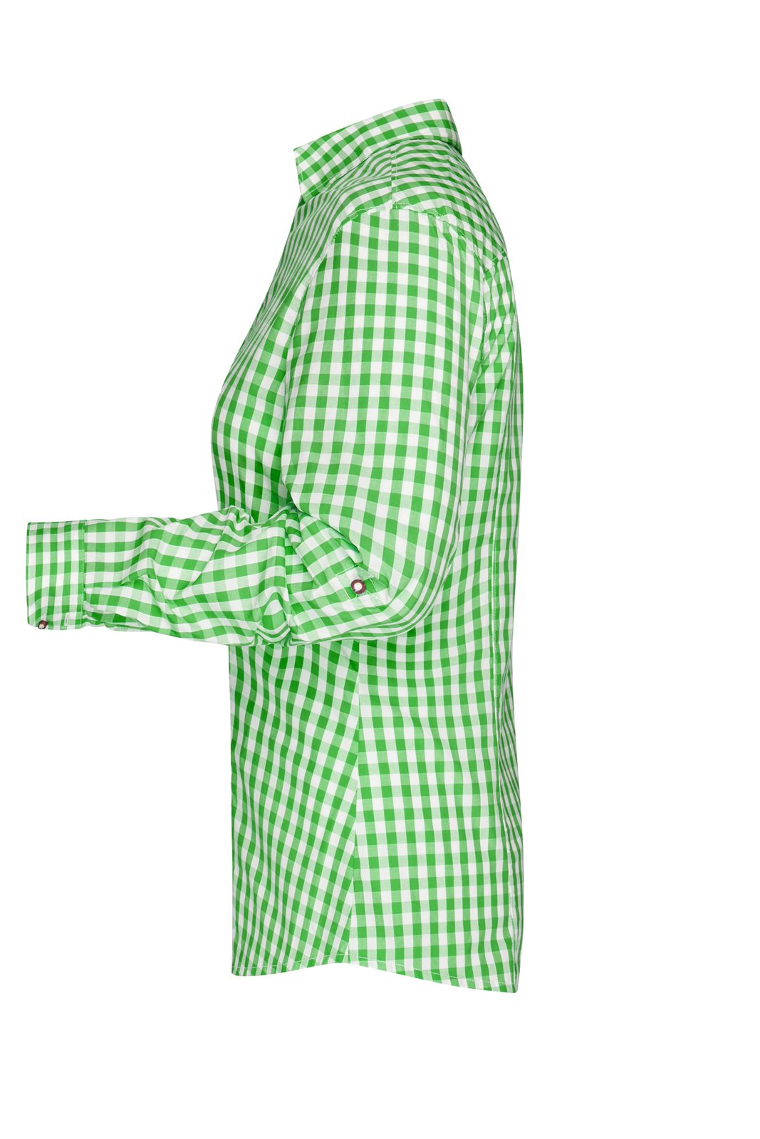 Hemd Damen Weiß/Grün – Ladies' Traditional Shirt, Detailansicht