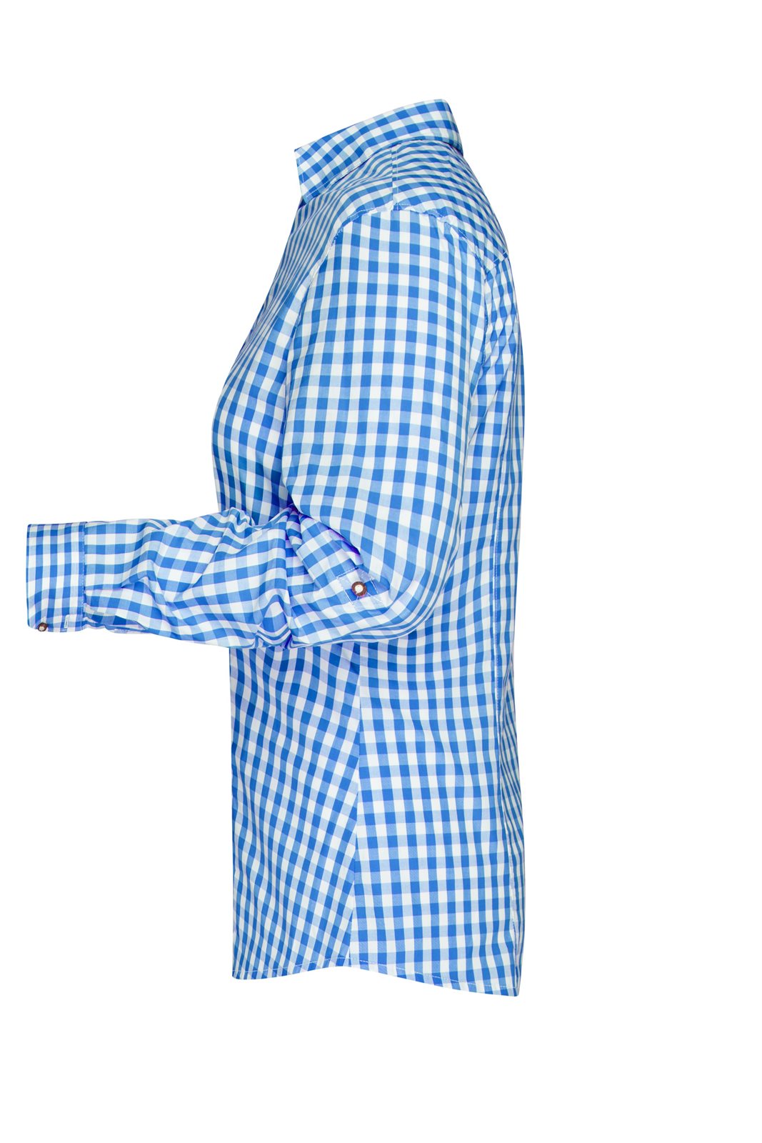 Hemd Damen Weiß/Blau – Ladies' Traditional Shirt, Detailansicht