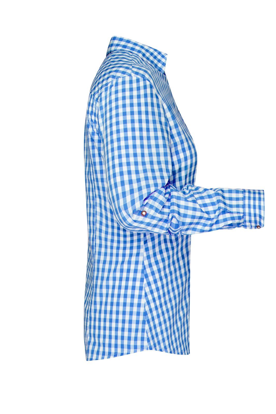 Hemd Damen Weiß/Blau – Ladies' Traditional Shirt, Detailansicht