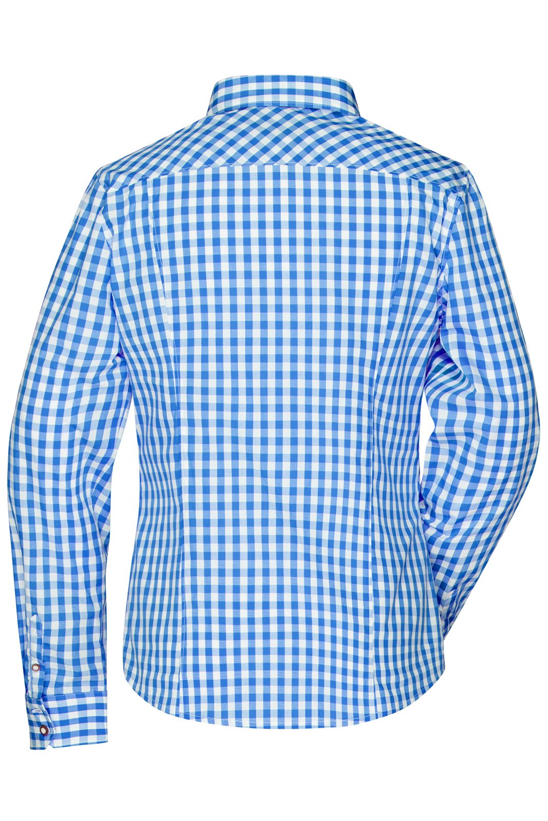 Hemd Damen Weiß/Blau – Ladies' Traditional Shirt, Detailansicht