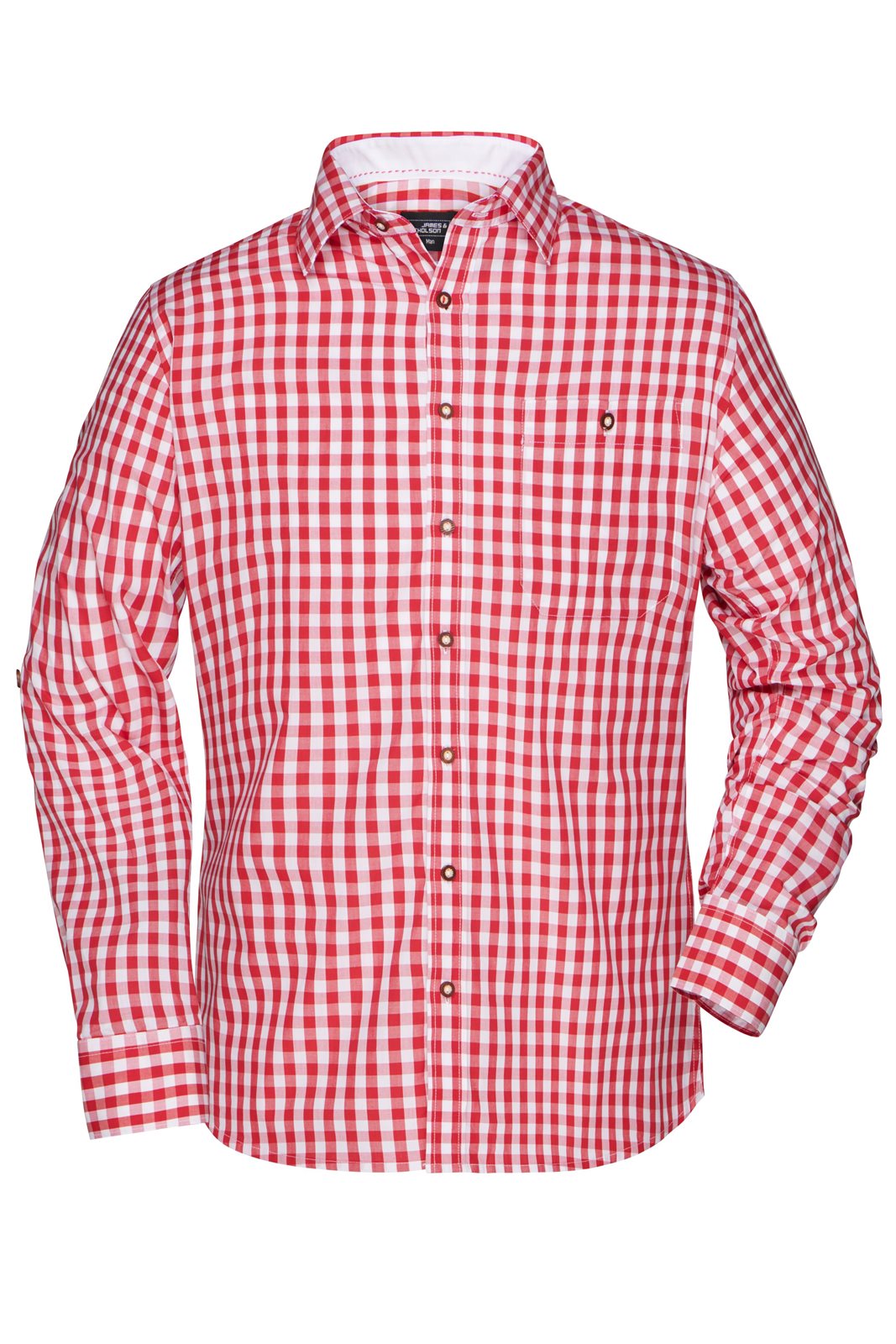Hemd Herren Weiß/Rot – Men's Traditional Shirt