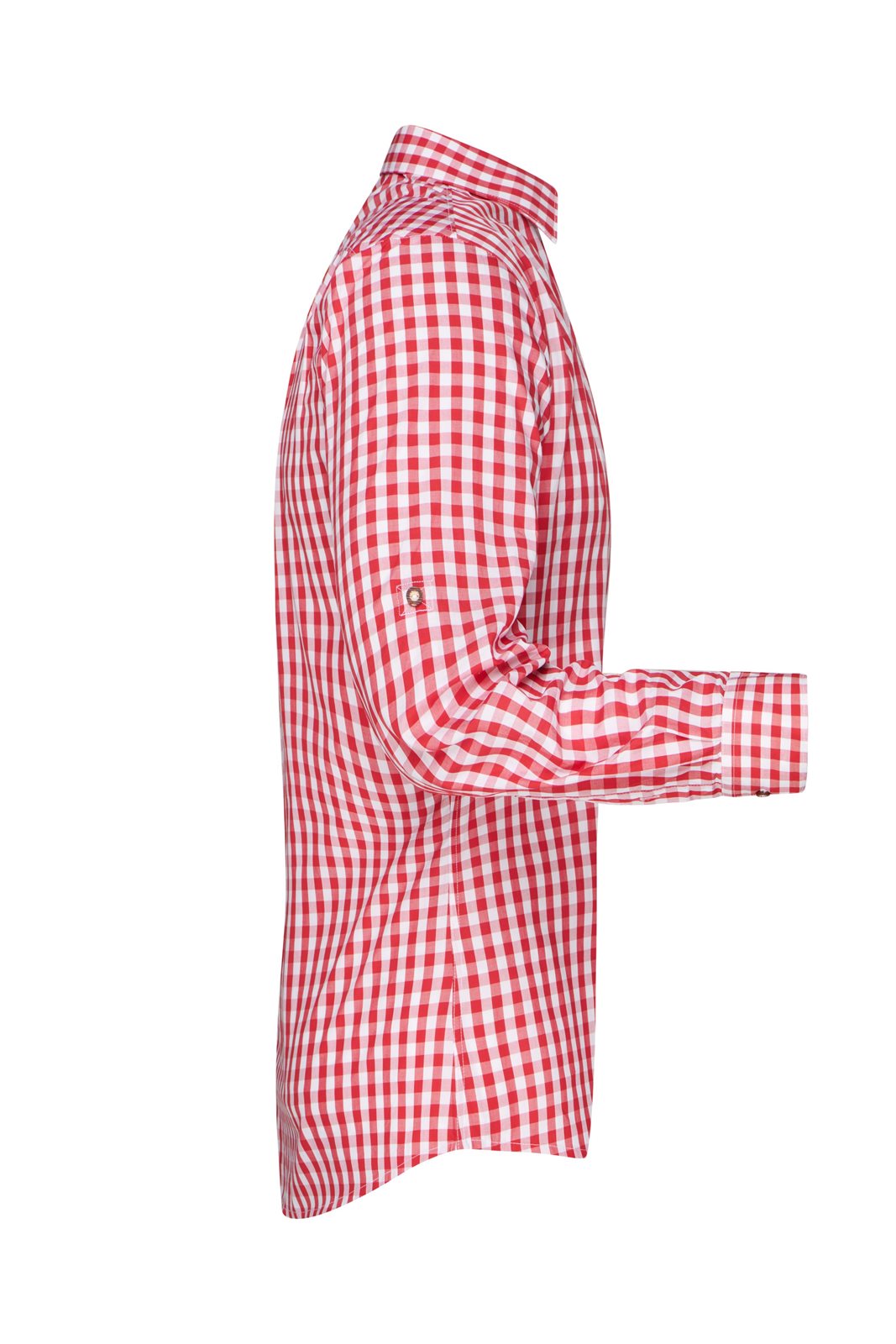 Hemd Herren Weiß/Rot – Men's Traditional Shirt, Detailansicht