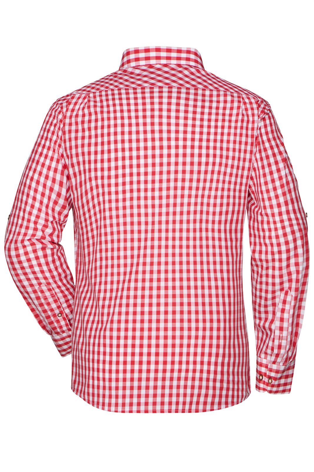 Hemd Herren Weiß/Rot – Men's Traditional Shirt, Detailansicht