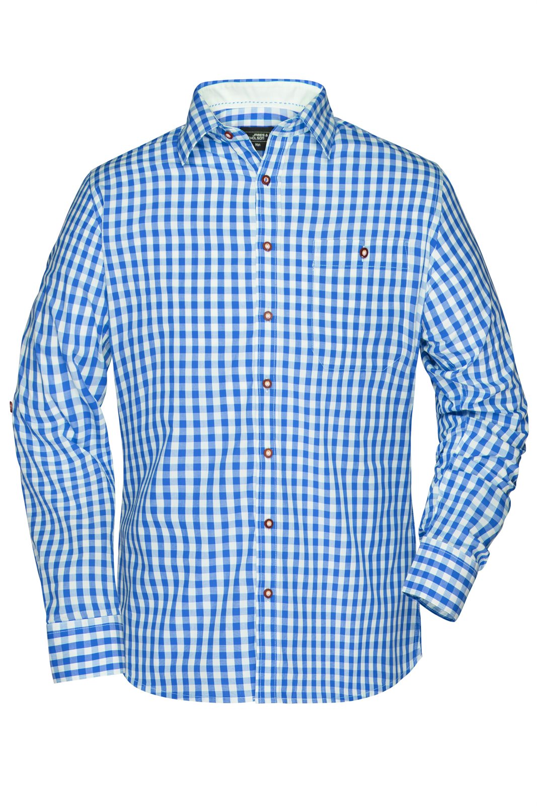 Hemd Herren Weiß/Blau – Men's Traditional Shirt
