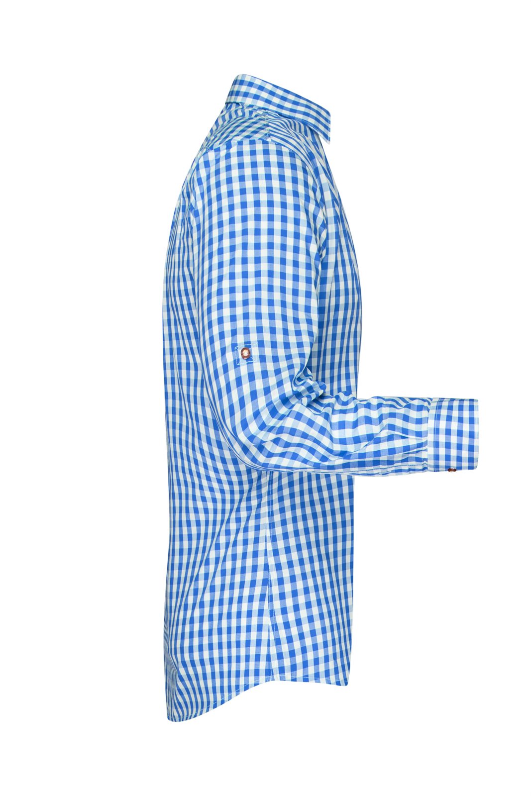 Hemd Herren Weiß/Blau – Men's Traditional Shirt, Detailansicht