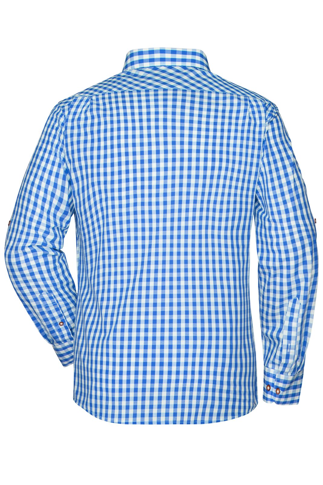 Hemd Herren Weiß/Blau – Men's Traditional Shirt, Detailansicht