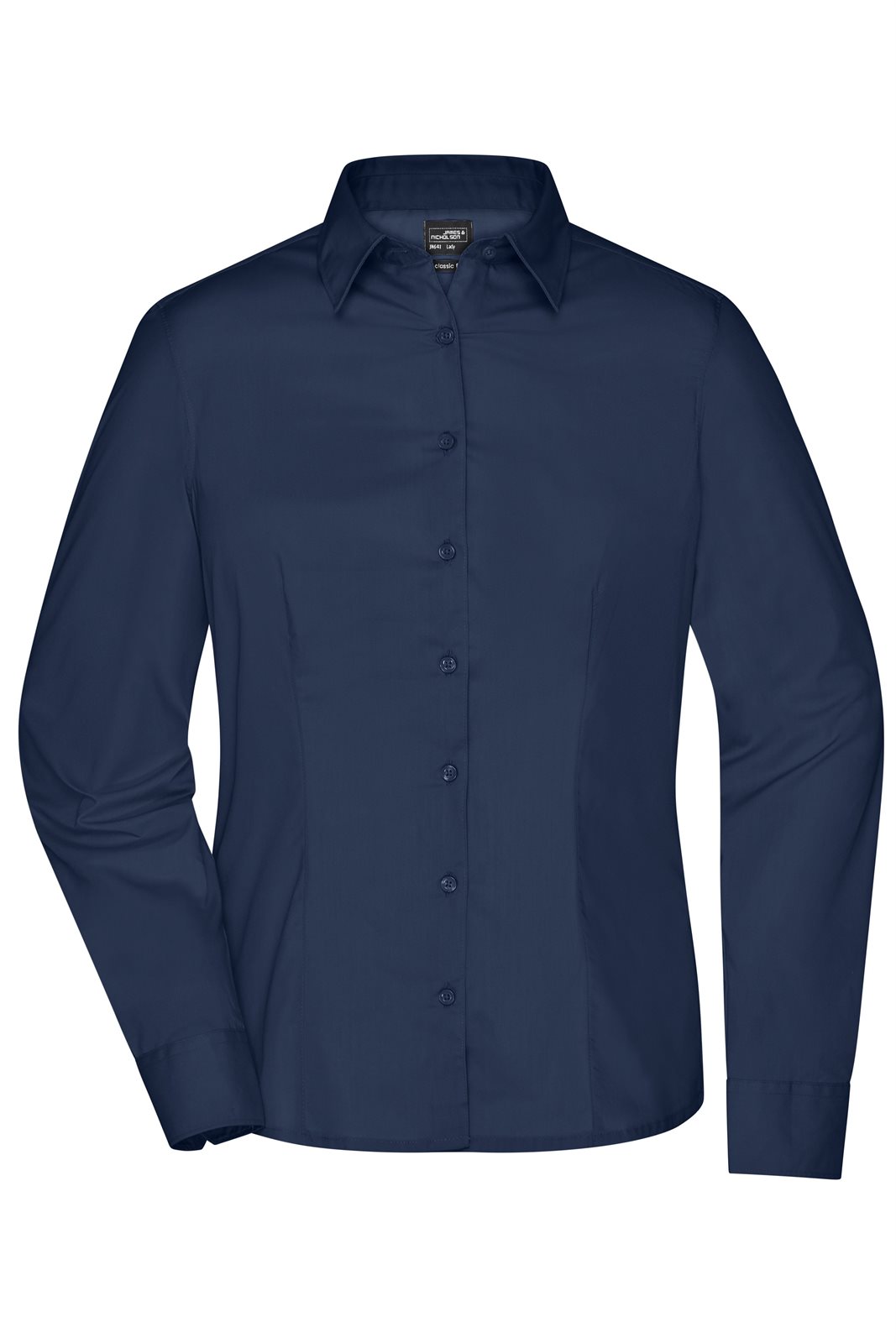Hemd Damen Blau – Ladies' Business Shirt Long-Sleeved
