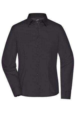 Hemd Damen Schwarz – Ladies' Business Shirt Long-Sleeved