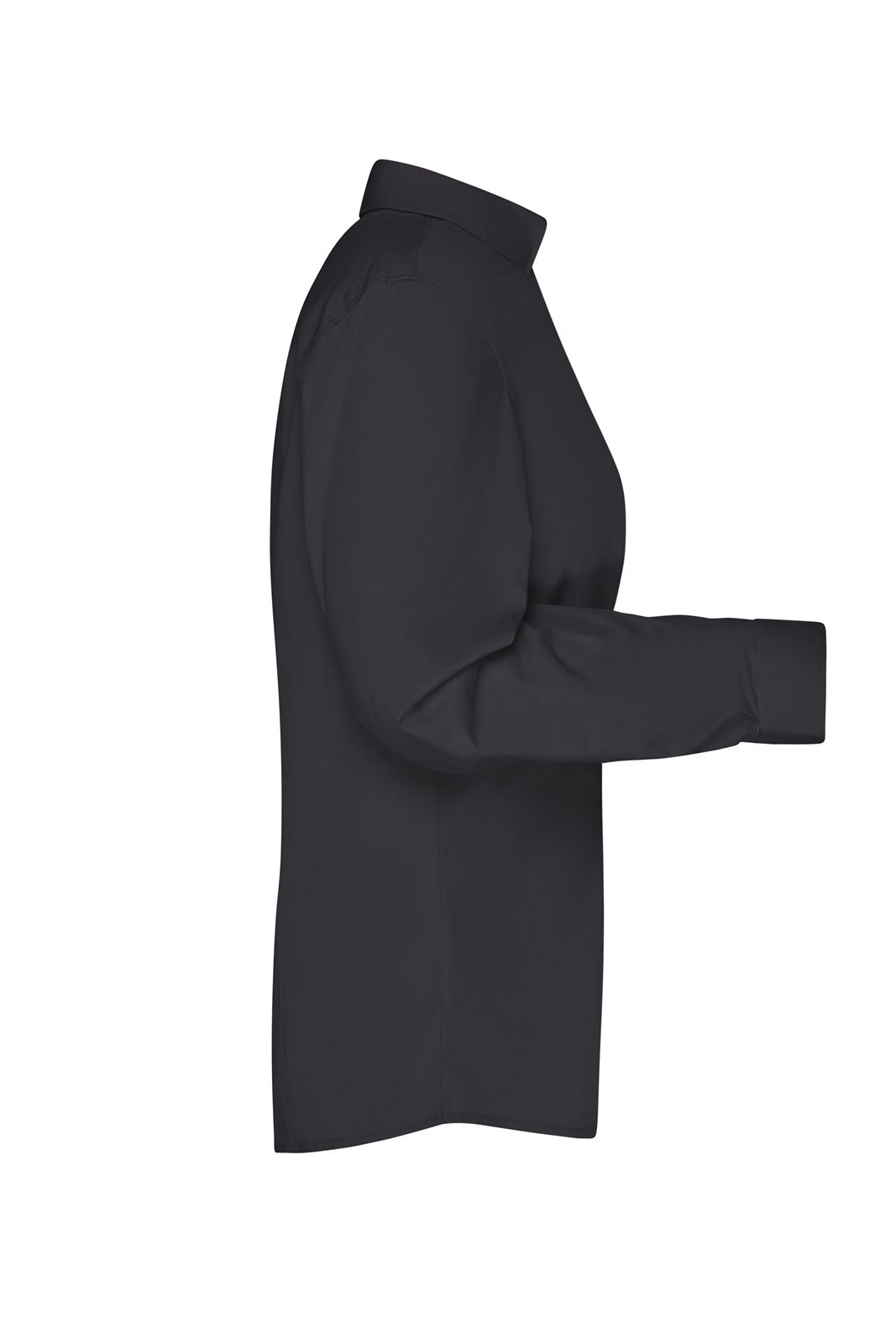 Hemd Damen Schwarz – Ladies' Business Shirt Long-Sleeved, Detailansicht