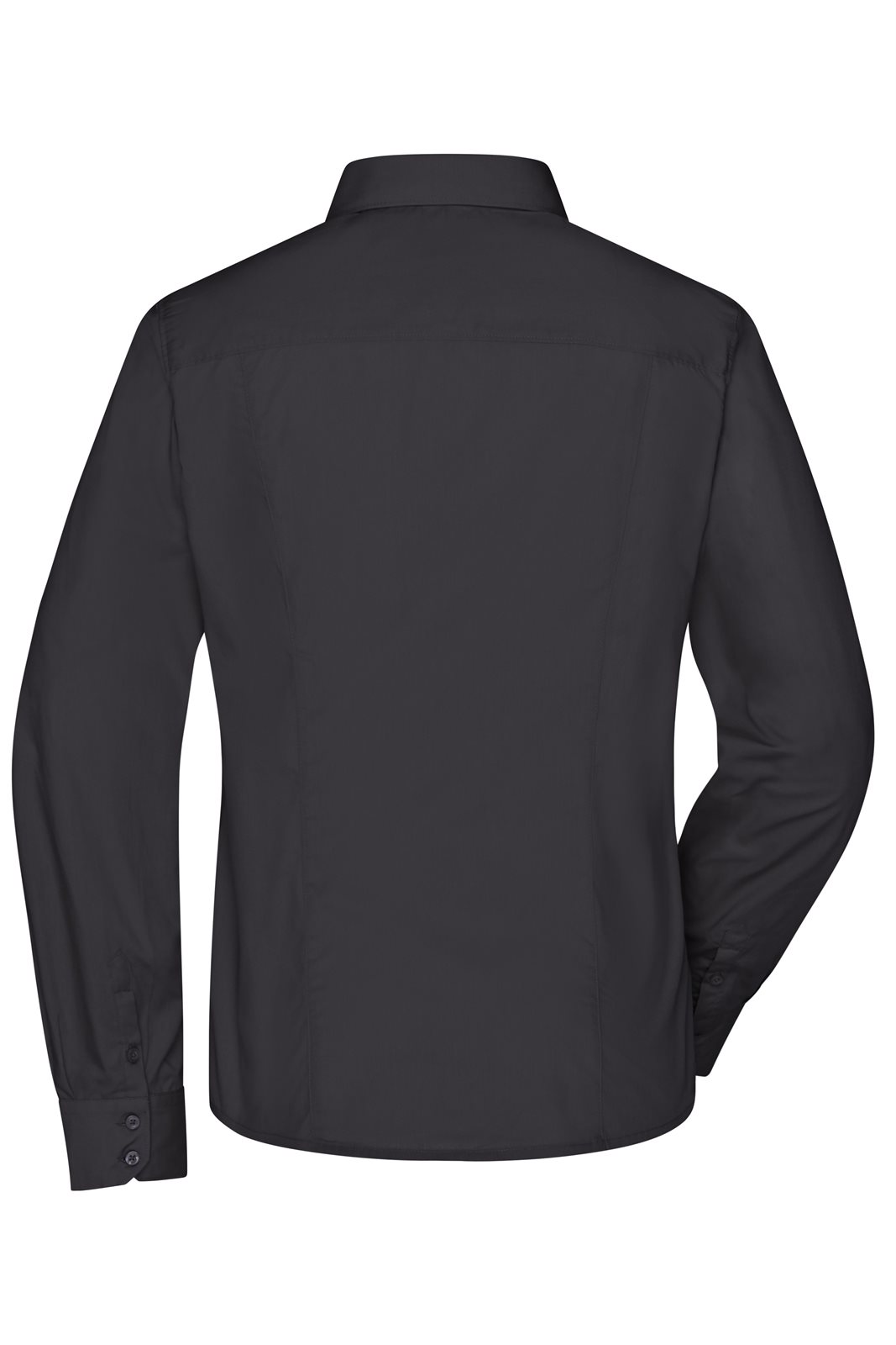 Hemd Damen Schwarz – Ladies' Business Shirt Long-Sleeved, Detailansicht