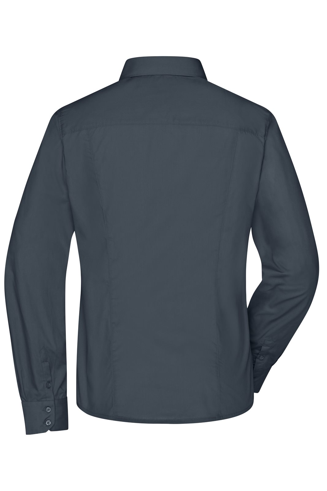 Hemd Damen Grau – Ladies' Business Shirt Long-Sleeved, Detailansicht