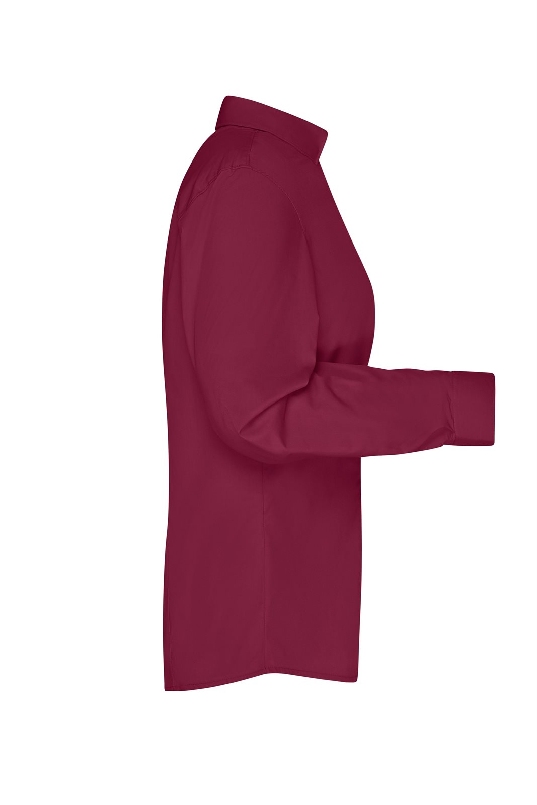 Hemd Damen Rot/Weinrot – Ladies' Business Shirt Long-Sleeved, Detailansicht