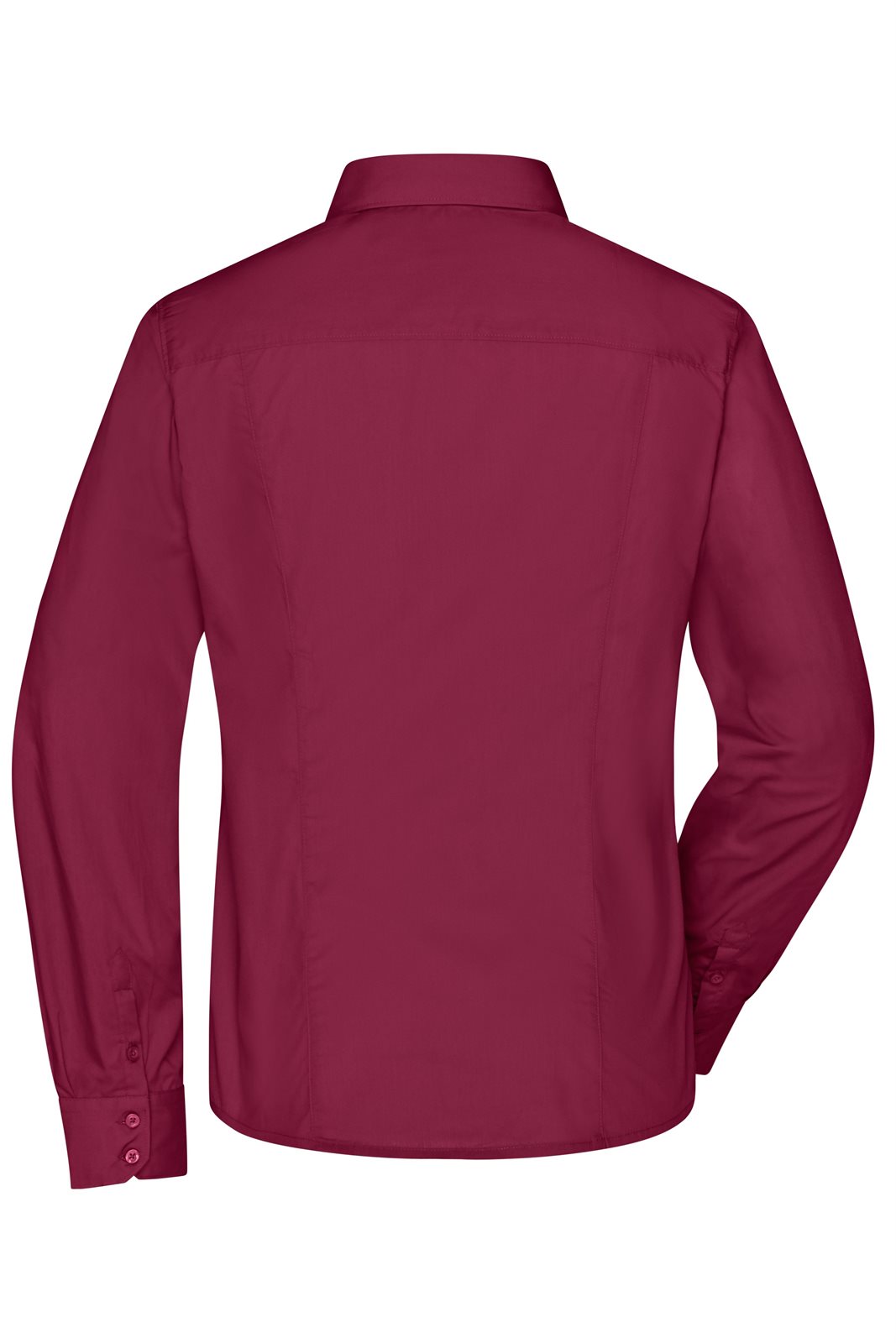 Hemd Damen Rot/Weinrot – Ladies' Business Shirt Long-Sleeved, Detailansicht