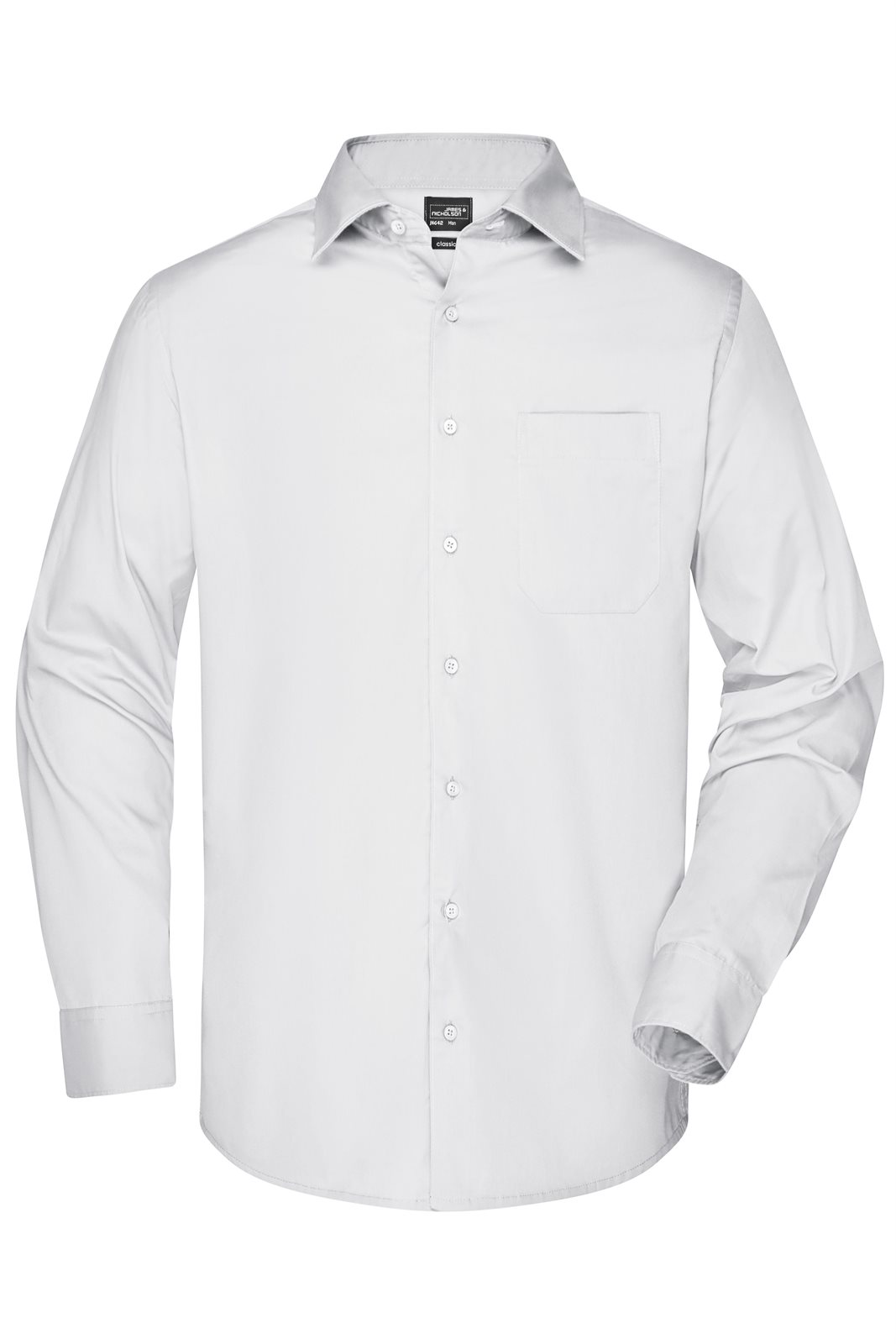 Hemd Herren Weiß – Men's Business Shirt Long-Sleeved