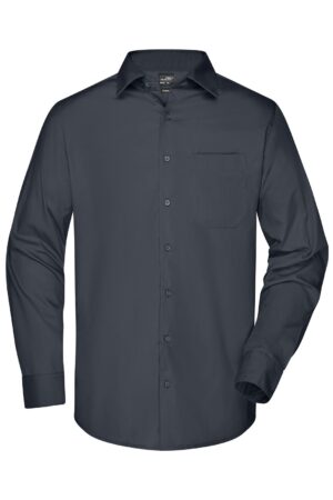 Hemd Herren Schwarz – Men's Business Shirt Long-Sleeved