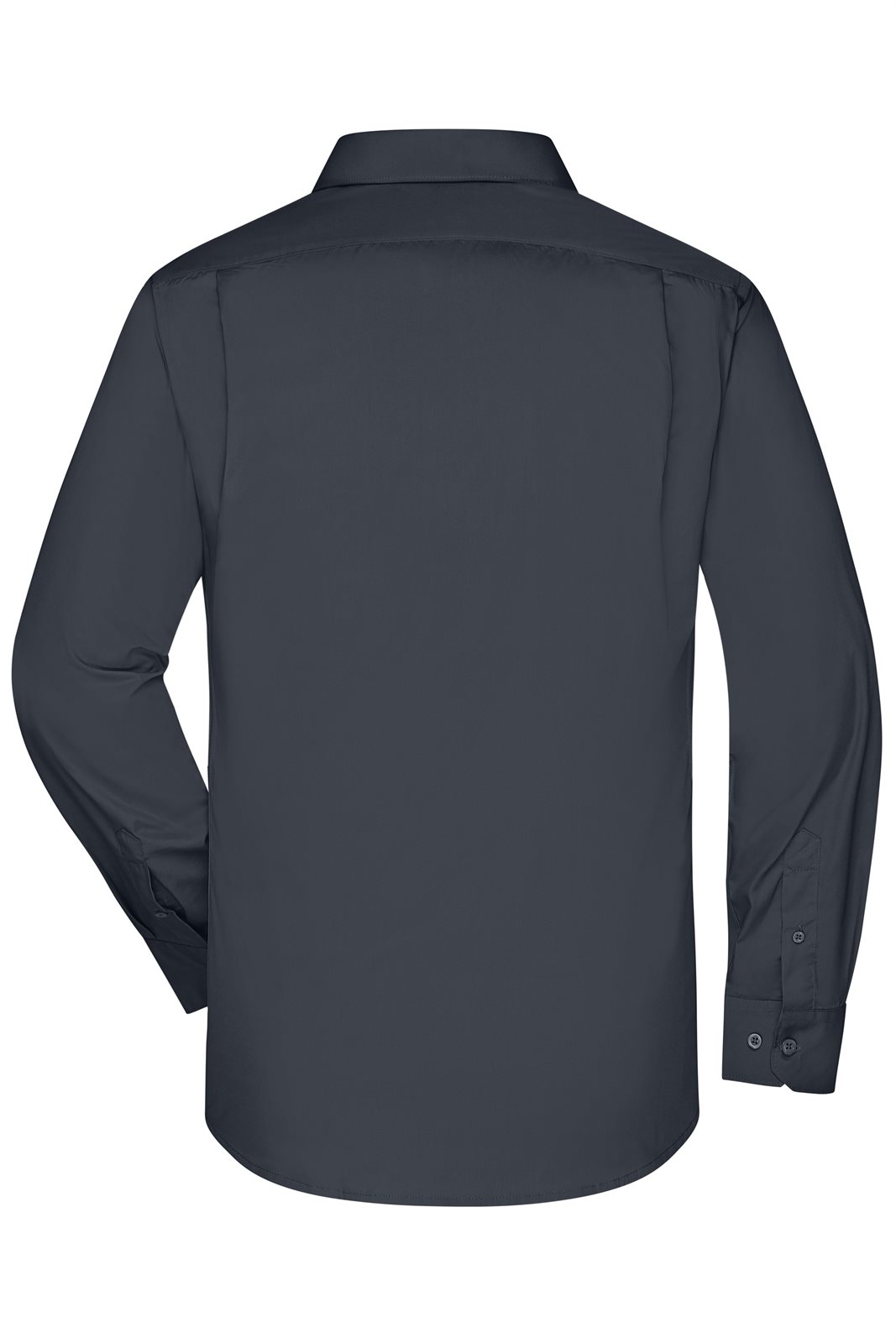 Hemd Herren Grau – Men's Business Shirt Long-Sleeved, Detailansicht